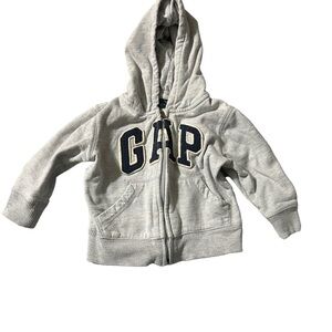 Gap toddler zip up grey hoodie size 18/24 months